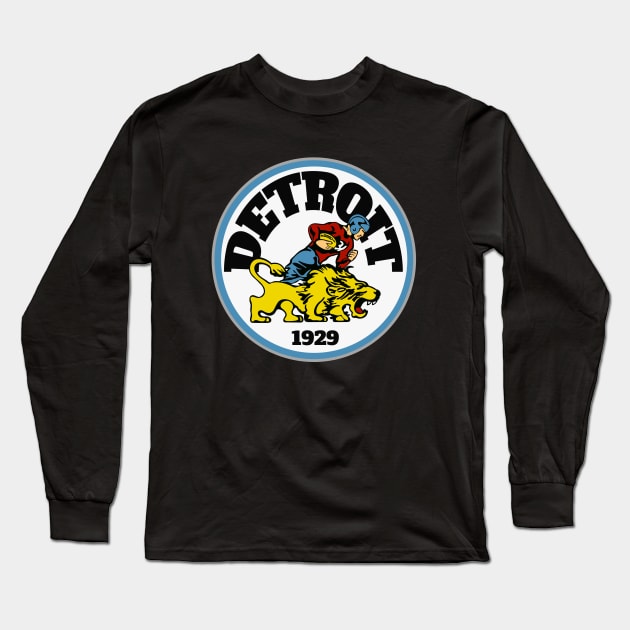 Detroit Lions 1934-1945 Version 2 Long Sleeve T-Shirt by Colonel JD McShiteBurger